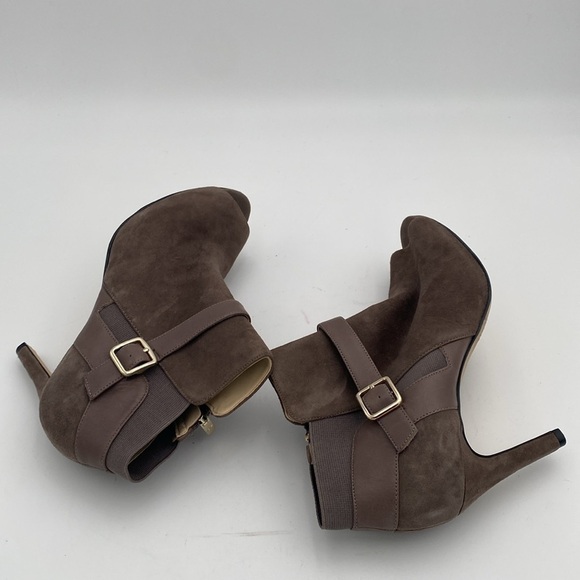 Marc Fisher taupe Peep-Toe Heeled Boots women 8.5 event Casual retro Y2K office - Picture 7 of 15